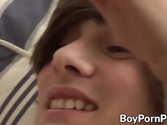 Two cute youthfull twinks sucking..